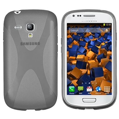 Abbildung von mumbi Hülle kompatibel mit Samsung Galaxy S3 mini Handy Case Handyhülle, transparent schwarz