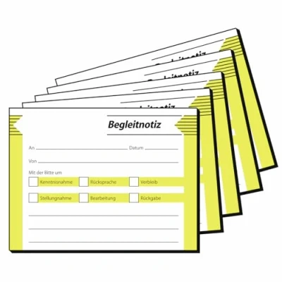 Abbildung von SIGEL HF142/5 Haftnotiz Begleitnotiz 100 x 75 mm, 5 Stück á 50 Blatt, Mittel