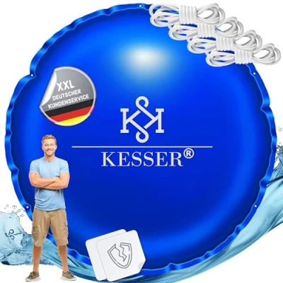 Abbildung von KESSER® Poolkissen Winter 400cm Poolabdeckung mit Doppelnaht Whirpools Luftkissen Pool Abdeckung Überwinterung Einbaupools PVC wasserdicht &amp; UV beständig 4X Seile