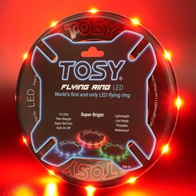 Abbildung von TOSY Fliegender Ring 16 Millionen RGB Farben, hell, automatisches Aufleuchten, sicher, wasserdicht, leichtes Frisbee, Geschenk zum Geburtstag, Ostern, Weihnachten für Kinder