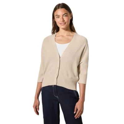 Abbildung von Cecil MIT Strktur Strickjacke, Damen, Größe: XL, Beige