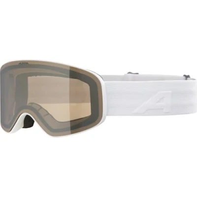 Abbildung von ALPINA FERNIE Q LITE Verspiegelte, Kontrastverstärkende &amp; Polarisierte OTG Skibrille Mit 100% UV Schutz Für Erwachsene, white matt, One Size