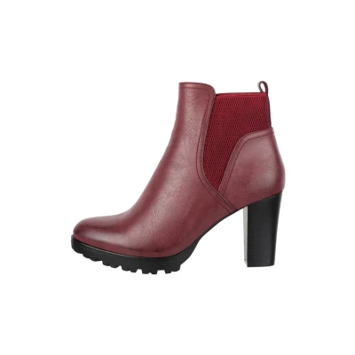 Abbildung von Elara Damen Stiefeletten Ankle Boots Chunkyrayan BZ66019 KB Burgundy 38