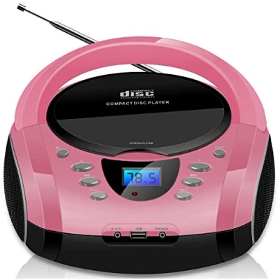 Abbildung von Cyberlux CL 720 tragbarer CD Player (CD, Kinder tragbar, Boombox, Musikbox, FM Radio mit MP3 USB)