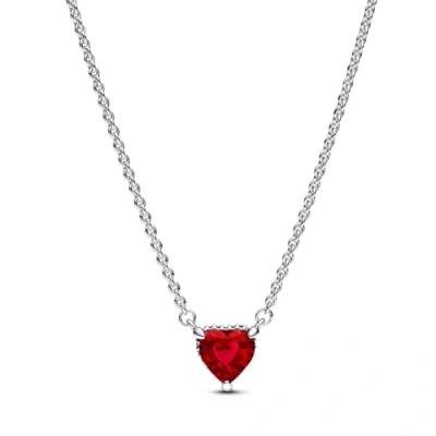 Abbildung von Pandora Sparkling Heart HALO Collier Halskette, Damen, Größe: 45, Sterling silver