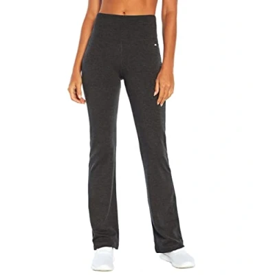 Abbildung von Marika Damen Carrie Tummy Control Bootleg Pant 32&quot; Yoga Hose, Kohleschwarz Meliert, M EU