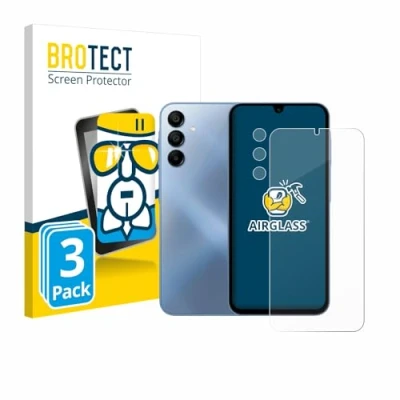 Abbildung von BROTECT Schutzglas für Samsung Galaxy A15 5G (Display+Kamera) (3 Stück) Schutzfolie Panzer Folie Glas [Extrem Kratzfest 9H, Anti Fingerprint,