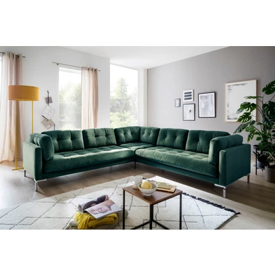 Abbildung von Trends by HG Wohnlandschaft &quot;Landau U Form&quot;, in Cord Stoff mit Metallfuß