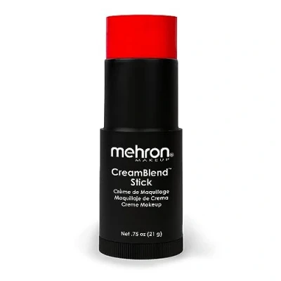 Abbildung von Mehron Make up CreamBlend Stick Gesichtsbemalung, Körperbemalung und Grundierungscreme Körperfarbe Stift (Really Bright Red)
