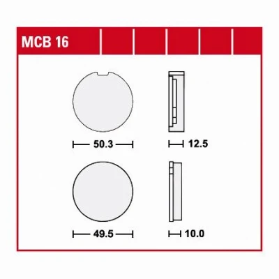 Abbildung von TRW Organic Allround MCB16 Bremsbelagsatz