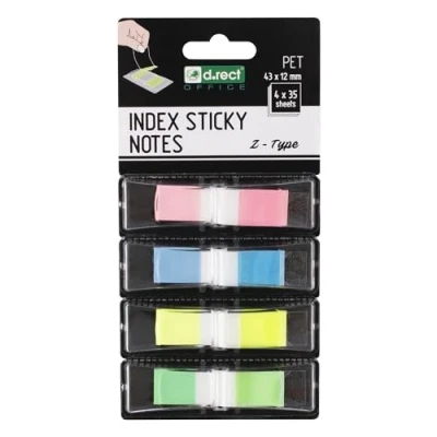 Abbildung von NoteTabs 12 x 43 mm herausnehmbare 4 35 Blatt insgesamt 140 Stck.