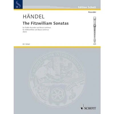 Abbildung von The Fitzwilliam Sonatas: Alt Blockflöte (Flöte) und basso continuo. Partitur Stimmen.: treble recorder (flute) and Partition et parties. (Edition Schott)