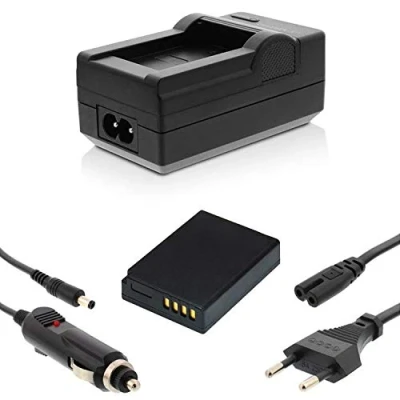 Abbildung von Akku + Ladegerät für Panasonic Lumix DMW BCG10, BCG10E BCG10PP DMC 3D1, TZ6, TZ7, TZ8, TZ9, TZ10, TZ18, TZ19, TZ20, TZ22, TZ25, TZ27, TZ30, TZ31, TZ65 ACCU