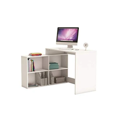 Abbildung von Demeyere 254460 Eckschreibtisch 4 nischen &quot;Corner&quot; 120 x 77 101 cm, perle weiß