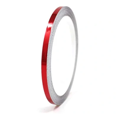 Abbildung von 8,5 Meter Glanz Zierstreifen Auto Motorrad Boot Modellbau Silber Chrom Finest Folia Dekorstreifen Seitenstreifen Klebestreifen (Chrom Rot, 4mm Breite)