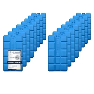 Abbildung von VonBueren 2 24 Kühlakkus für Kühltasche 12h Lange Kühlung ca. 200 g je Kühlakku 8,1 x 15,2 2,2 cm auch Kühlbox (16)