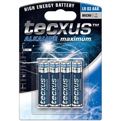 Abbildung von 4er Blister TECXUS Alkaline Micro ( AAA ) Batterie