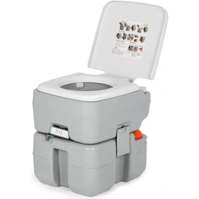 Abbildung von COSTWAY Campingtoilette, mit abnehmbarem Abwassertank, tragbar