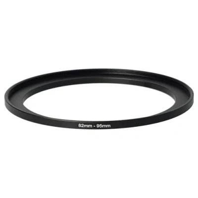 Abbildung von vhbw Step Up Ring Adapter von 82 mm auf 95 für Kamera Objektiv Filteradapter, Metall, Schwarz