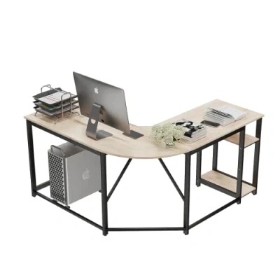 Abbildung von Himimi Computertisch (138X138X75cm) Schreibtisch, Großer L Form Büro Schreibtisch PC Gaming Tisch,Eckschreibtisch mit 2 Ablagen