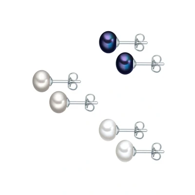 Abbildung von Valero Pearls 3 PACK Ohrringe, Damen, Größe: One Size, Silber