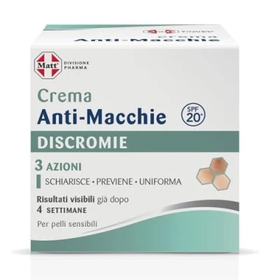 Abbildung von Matt, Anti Flecken Creme, ideal zur Reduzierung von Hautdschromen, die durch Hautalterung oder Sonnenstrahlung verursacht werden, spendet Feuchtigkeit und schützt Haut vor UVA Strahlen mit LSF 20,