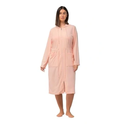 Abbildung von Ulla Popken Bademantel, Damen, Größe: 46/48, Rouge orange