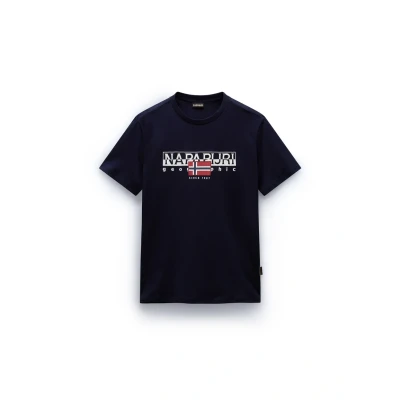Abbildung von Napapijri Saylmer Tshirt print, Herren, Größe: Large, Blu marine