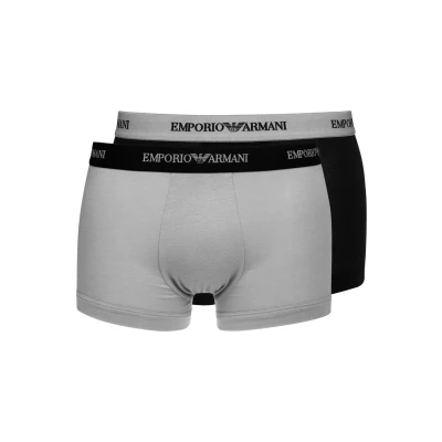 Abbildung von Emporio Armani 2 PACK Panties, Herren, Größe: XXL, Grey/black