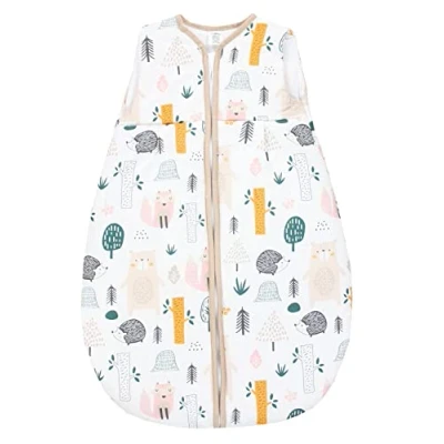 Abbildung von TupTam Baby Ganzjahresschlafsack 2.5 TOG, OEKO TEX zertifiziert, wattiert, Unisex, atmungsaktiv, Farbe: Wald/Beige, Größe: 104 110