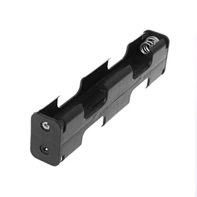 Abbildung von ESden Batteriehalter 4 x AA lange Streifen Rückseite Gehäuse 6V Dual Layers doppelseitige Box 9V Knopf Lötzinn Verbindung Kunststoff Aufbewahrungsbehälter