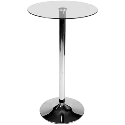 Abbildung von CLP Bartisch Stehtisch Rund, mit Glas Tischplatte &amp; Metall Gestell