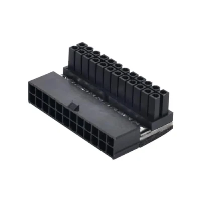 Abbildung von chenyang ATX 24Pin Power 90 Grad abgewinkelt Richtungsänderung Adapter Mainboard Motherboard für Desktops PC Versorgung