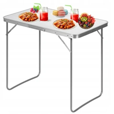 Abbildung von KRUMAD Campingtisch Klappbar 70x50x60 cm, Gartentisch Ausziehbar, Klapptisch Camping, Wetterfest und Stabil, Ideal für Garten, Balkon, Picknick, Höhenverstellbar, Tragbar mit Griff