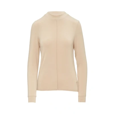 Abbildung von comma casual identity Langarmshirt, Damen, Größe: 38, Sandstein