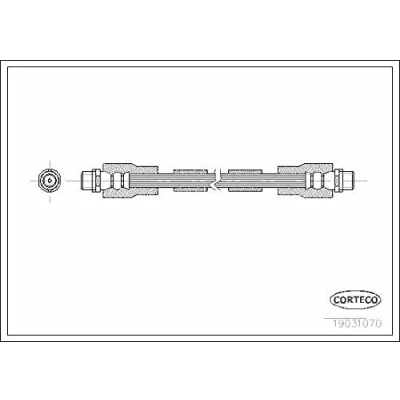 Abbildung von CORTECO 19031070 Bremsschläuche Vorderachse 360 AUDI: A8 D2, VOLKSWAGEN: Passat B5 GP Limousine