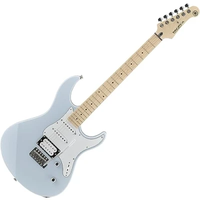 Abbildung von Yamaha Pacifica 112V Hochwertige E Gitarre in elegantem Design für Einsteiger und Fortgeschrittene, mit 2 online Gitarrenstunden bei einem Lehrer der Music School, Ice Blau