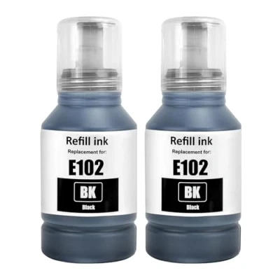 Abbildung von LAIPENG 102 Tinte Kompatibel mit Epson für EcoTank ET 2700 2750 2751 2756 2850 2851 2856 3700 3750 3850 4750 4850 4856 15000 Drucker (2 Schwarz)