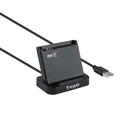 Abbildung von TOOQ TQR 220B Externer elektronischer ID und Smartcard Leser (DNIe) DNIe Vision, USB 2.0 mit A Anschluss, kompatibel Mac Windows (Spanien), Schwarz