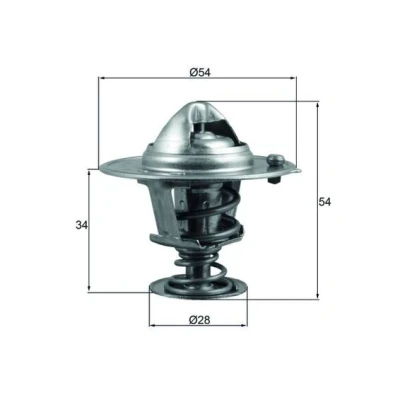 Abbildung von MAHLE ORIGINAL TX 206 88D Kühlwasserthermostat 88 54 mit Dichtung HYUNDAI: Tucson, i40 Kombi, ix35, JEEP: Renegade SUV, KIA: CARENS 4, Sportage III
