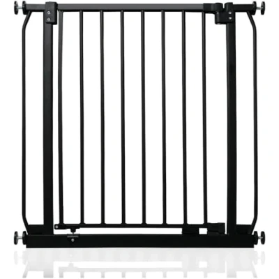Abbildung von Safetots Elite Sicherheitsschutzgitter, 71cm 80cm, Mattschwarz, Treppenschutzgitter mit Druckmontage, Sicherheitsbarriere, Einfache Installation