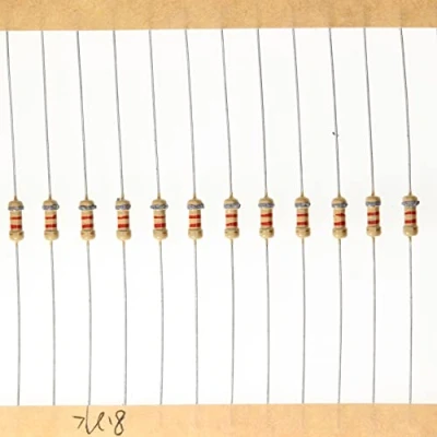 Abbildung von HUABAN 200 Stücke 0.25 Watts 1/4W 8K2 Ohm 5% Kohleschichtwiderstand