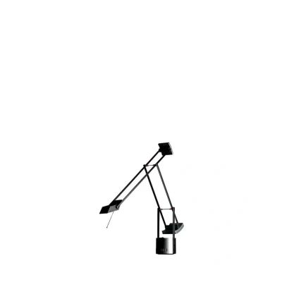 Abbildung von Artemide Original Tizio Micro Tischlampe. Hochwertige Tischleuchte aus Aluminium im klassischen Design. Made in Italy, A003100, Schwarz