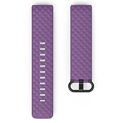 Abbildung von Hama Fitbit Uhrenarmband 22 mm (verstellbares Ersatzarmband für Smartwatch Charge 3 und 4, Armband zum Tauschen, Wechselarmband aus TPU, Edelstahl Schnalle) lila