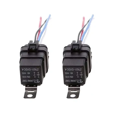 Abbildung von Mintice™ 2 X 12V 40A 4 Polig Eisen zurück KFZ Relais Öffner Schließer Wechselrelais Leistungsrelais Buchse Stecker Wasserdicht Motorrad Boot