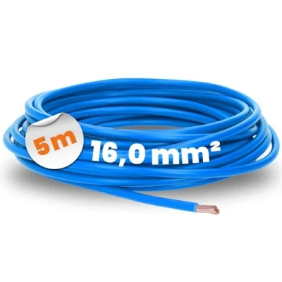 Abbildung von 5 Meter Lapp 4520026 H07V K 16,0 mm² blau I Verdrahtungsleitung Aderleitung flexibel PVC Einzelader Litze 16mm2 Verdrahtung