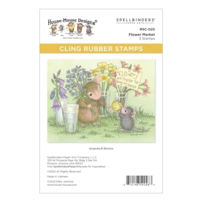 Abbildung von Spellbinders RSC 025 Flower Market Haftstempel Set aus der House Mouse Spring Has Sprung Collection