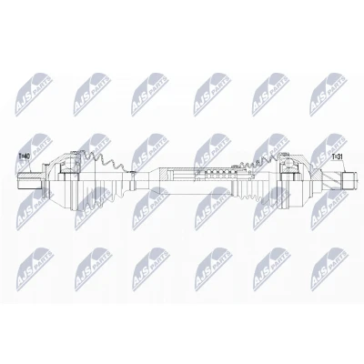 Abbildung von NTY NPW VV 103 Antriebswelle Vorderachse links 580 VOLVO: XC60 I