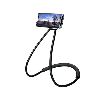 Abbildung von Moxamo Neck Phone Holder,Flexible Handy Halterung Universal Lazy Handyhalter 360 Grad Drehung Multifunktionaler Halter Ständer for Smartphones (Schwarz)