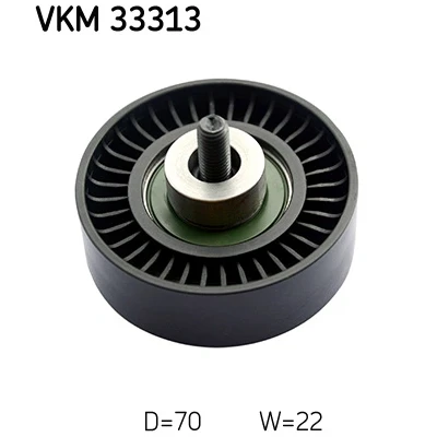 Abbildung von SKF VKM 33313 Umlenkrolle mit Befestigungsmaterial FIAT: Ducato III Pritsche / Fahrgestell, Kastenwagen, II Kastenwagen